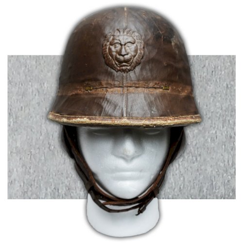 ABL : RARISSIME CASQUE DE MOTOCYCLISTE BELGE M38 LEOPOLD III ORIGINAL