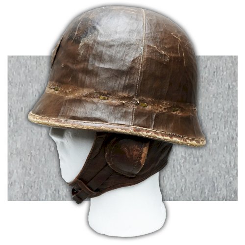 ABL : RARISSIME CASQUE DE MOTOCYCLISTE BELGE M38 LEOPOLD III ORIGINAL