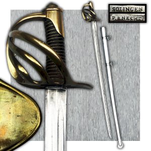 ABL RARISSIME SABRE DE CUIRASSIER BELGE - HOLLANDAIS KNECHT SOLINGEN - 1831-40 ORIGINAL