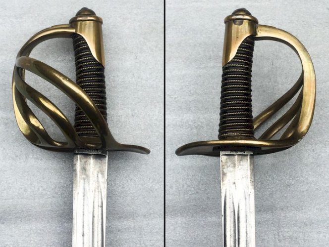 ABL RARISSIME SABRE DE CUIRASSIER BELGE - HOLLANDAIS KNECHT SOLINGEN - 1831-40 ORIGINAL