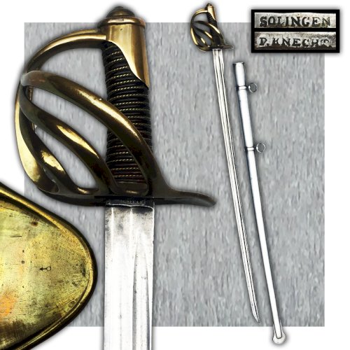 ABL RARISSIME SABRE DE CUIRASSIER BELGE - HOLLANDAIS KNECHT SOLINGEN - 1831-40 ORIGINAL