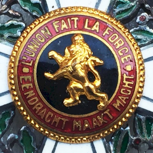 ABL TRES RARE BIJOU GRAND CORDON DE L'ORDRE LEOPOLD 1ER BILINGUE ORIGINAL