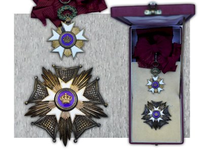 ABL VERY RARE JEWEL LARGE CORD ORDER OF THE CROWN - DE GREEF - NAMED - ORIGINAL