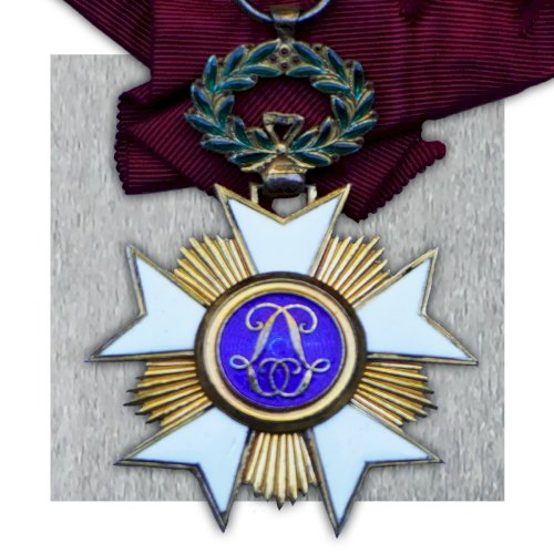 ABL TRES RARE BIJOU GRAND CORDON ORDRE DE LA COURONNE - DE GREEF - NOMINATIF - ORIGINAL
