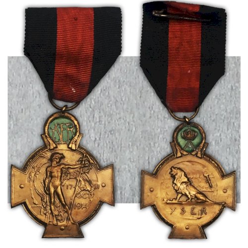 ABL : TRES RARE LOT CROIX D'YSER + MINIATURES WW1 ALBERT 1ER ORIGINAL