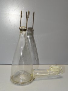 - BIRD CAGE WATERER BLOWN GLASS 18th CENTURY DISPLAY COLLECTION D