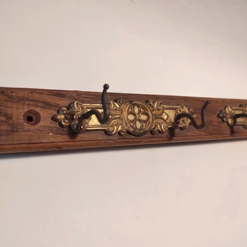 Accroche torchons ancien en bois, vintage style