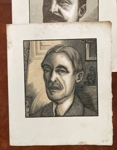 Achille Ouvré 10 gravures Baudelaire Ronsard Racine de Nerval Zola Chateaubriand Maupassant P Valéry J Romain A France 