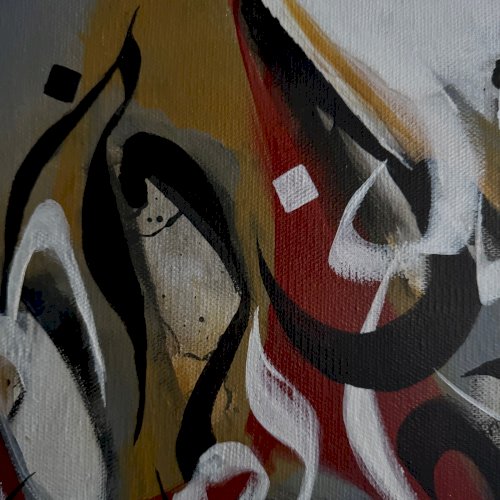 Acrylique sur toile par Mabris XXIe 2020 intitulée Manège Enchanté A5728