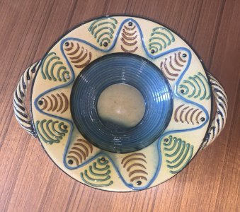 Aegitna Saltalamacchia Vallauris beautiful ceramic fruit bowl 1930's