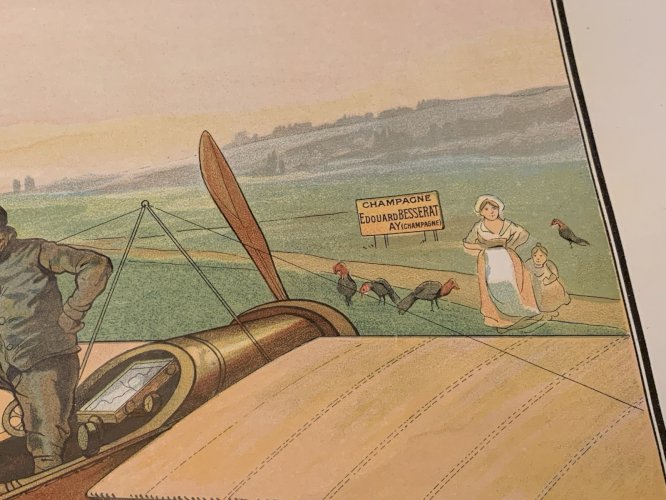 affiche ancienne 1910's Champagne Edouard Besserat AY Camis imprimerie