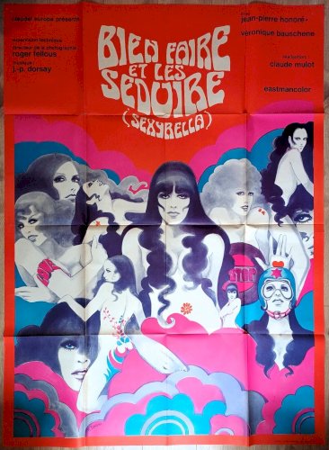 Affiche cinéma film SEXYRELLA bien faire et les séduire - 120 x 160 cm 1968