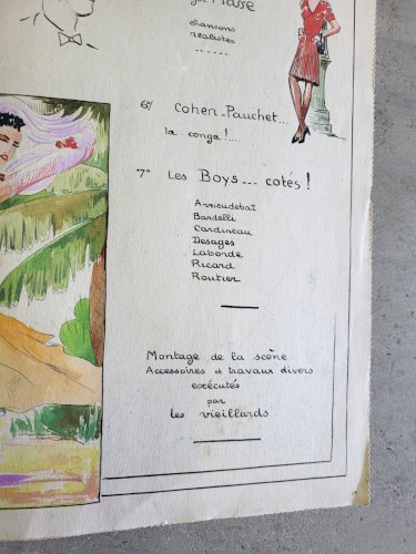 AFFICHE CLUB DE JEUNESSE SOIREE SAINT SYLVESTRE 1941 A L'AQUARELLE