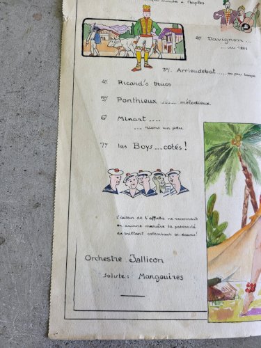 AFFICHE CLUB DE JEUNESSE SOIREE SAINT SYLVESTRE 1941 A L'AQUARELLE