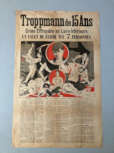 Affiche Crime Troppmann Assassin Sang Horreur Ferran Massacre Journal