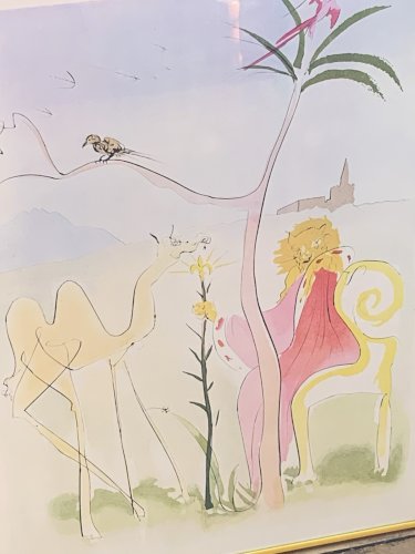 Affiche encadrée d'après Dali le roi et sa cour surréalisme