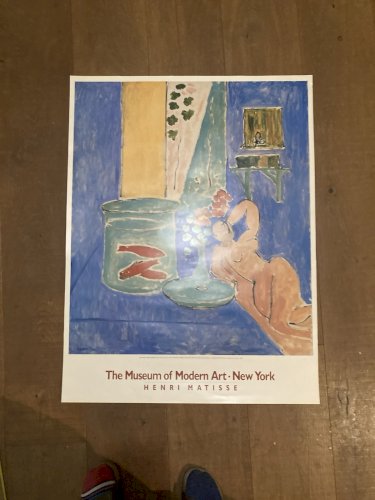 Affiche Exposition Henry Matisse Originale 1987 Poisson Rouge New York Art