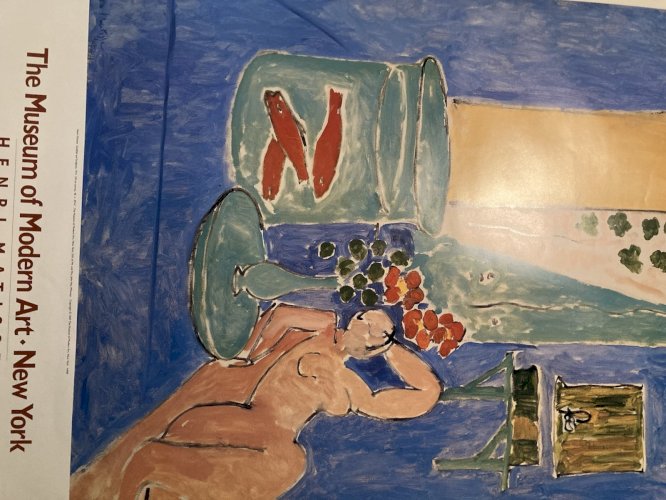 Affiche Exposition Henry Matisse Originale 1987 Poisson Rouge New York Art