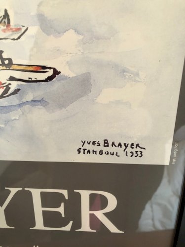 Affiche exposition Yves Brayer – Galerie 26 Place des Vosges Paris – 2002ffiche