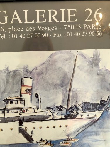 Affiche exposition Yves Brayer – Galerie 26 Place des Vosges Paris – 2002ffiche