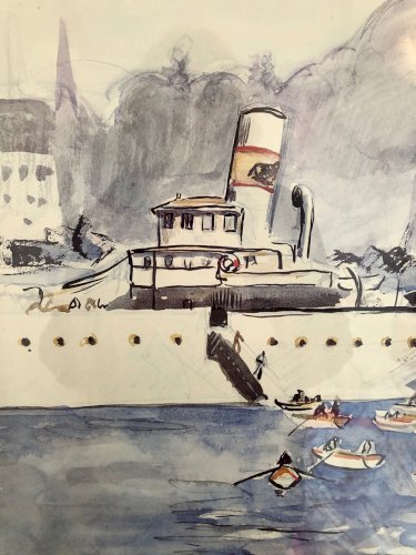 Affiche exposition Yves Brayer – Galerie 26 Place des Vosges Paris – 2002ffiche