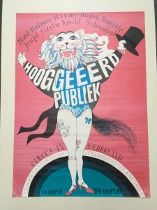 Affiche Musée Theatre Cirque Amsterdam De Nicolaas Wijnberg 1978