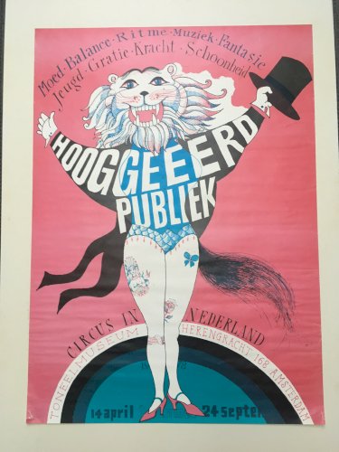 Affiche Musée Theatre Cirque Amsterdam De Nicolaas Wijnberg 1978