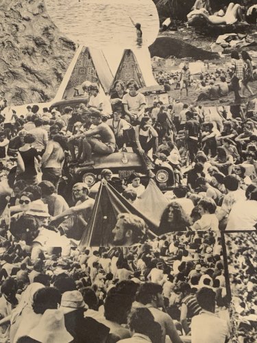Affiche originale Woodstock 1969 Bruce Owens "We are one"