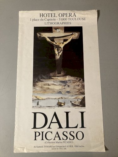 Affiche picasso Dali paris Toulouse cubisme surréalisme 1986 Art