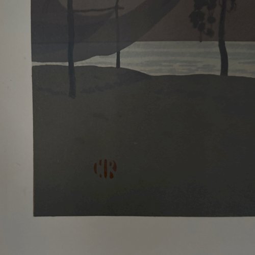 Affiche promotionnelle lithographie par Henri Rivière - Le Soir A5660