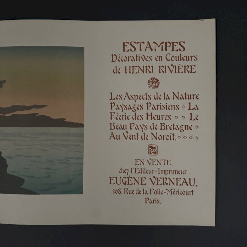 Affiche promotionnelle lithographie par Henri Rivière - Le Soir A5660