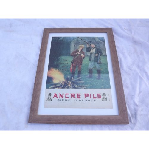 Affiche Pub Biere Ancre Pils de Maurice Carabin 1958