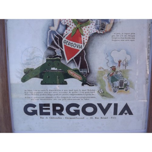 Affiche Pub Bougies GERGOVIA de P. Leconte 1933