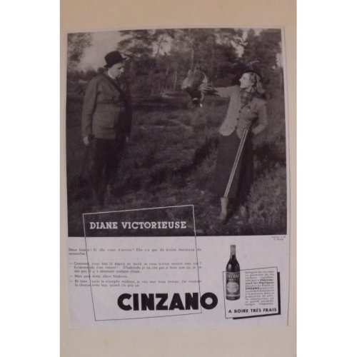 Affiche Pub CINZANO 1938 G.Bacquè