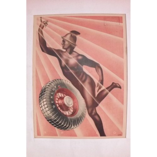 Affiche Pub DUNLOP 1934