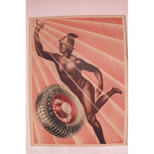 Affiche Pub DUNLOP 1934