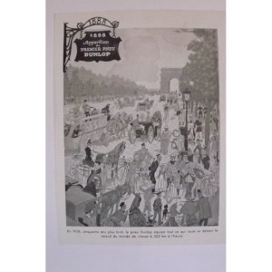 Affiche Pub DUNLOP 1938 par Fournier