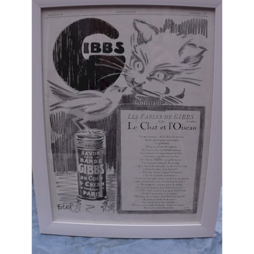 Affiche Pub GIBBS 1929 par EREL