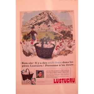 Affiche Pub LUSTUCRU 1960