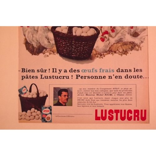 Affiche Pub LUSTUCRU 1960