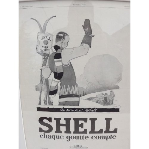 Affiche Pub Papier SHELL 1929 par René Vincent
