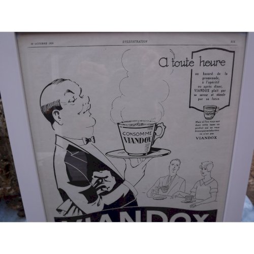 Affiche Pub VIANDOX 1926 Puybelle Publicité