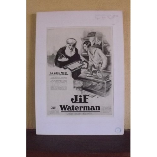 Affiche Pub Waterman 1930 Leon Fauret