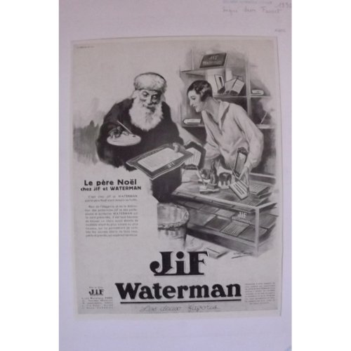 Affiche Pub Waterman 1930 Leon Fauret
