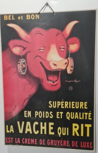 Affiche publicitaire cartonnée "La Vache qui Rit", Benjamin Rabier - Éditions Clouet 1995