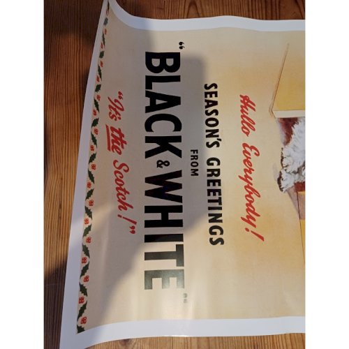 Affiche Publicitaire du Whisky Black and White