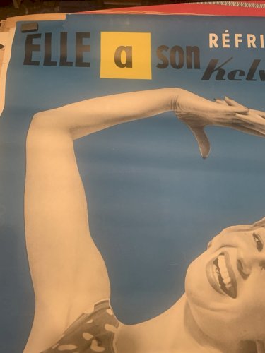 affiche publicitaire réfrigérateur helvinator 1950's