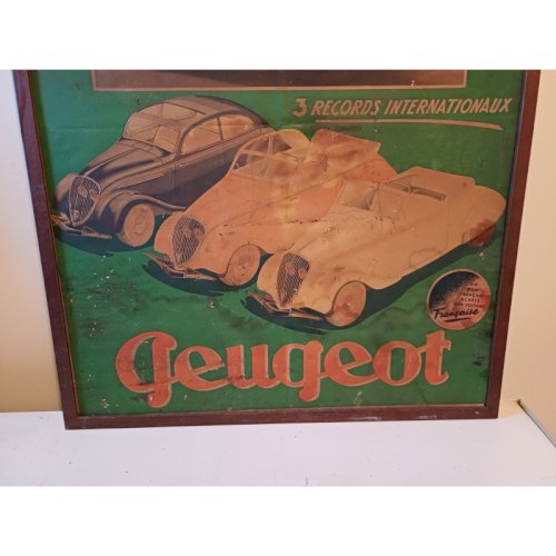 Affiche Publicité Ancienne de : Peugeot