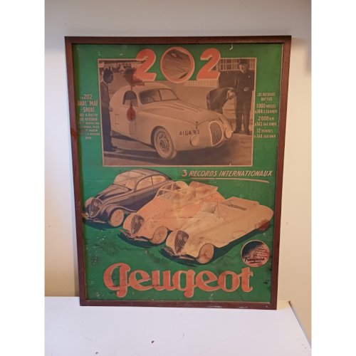 Affiche Publicité Ancienne de : Peugeot