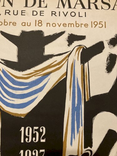 Affiche Sérigraphie Arts Decoratifs original 1951 Jubilé Marsan